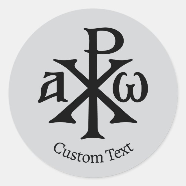 Pegatina Redonda Chi Rho Christogram (Anverso)