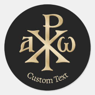 Pegatina Redonda Chi Rho Christogram