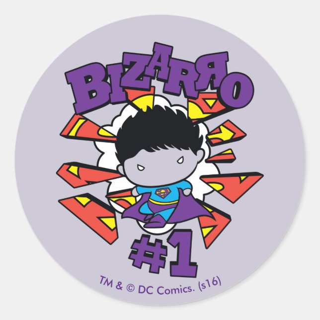 Pegatina Redonda Chibi Bizarro #1 (Anverso)