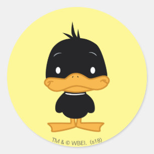 Pegatina Redonda Chibi DAFFY DUCK™