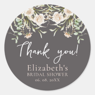 Pegatina Redonda Chic Blossom Boho Bridal Shower