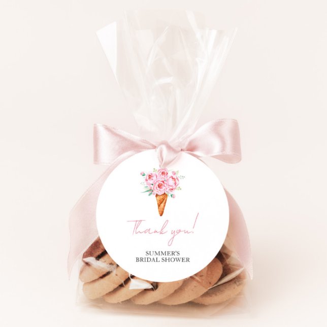 Pegatina Redonda Chic Moderna Acuarela Torta Helado Despedida de So (Subido por el creador)