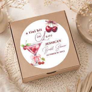 Pegatina Redonda Chic Tini Bit enamorada Cherry Martini Despedida d