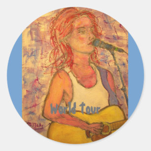 Pegatina Redonda Chica acústico del Tour Mundial