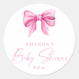 Pegatina Redonda Chica ARCO ROSA Baby shower