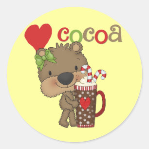 Pegatina Redonda Chica Bear Cocoa Love