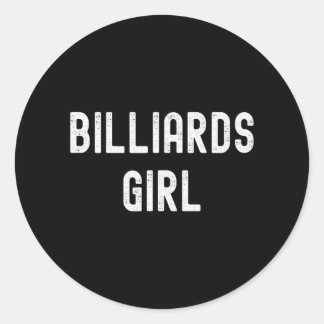 Pegatina Redonda Chica Billiards Lover Billiards