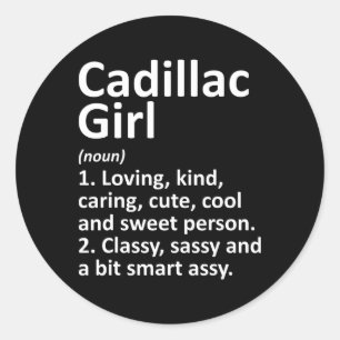 Pegatina Redonda Chica Cadillac Mi Michigan Ciudad Divertida Hogar