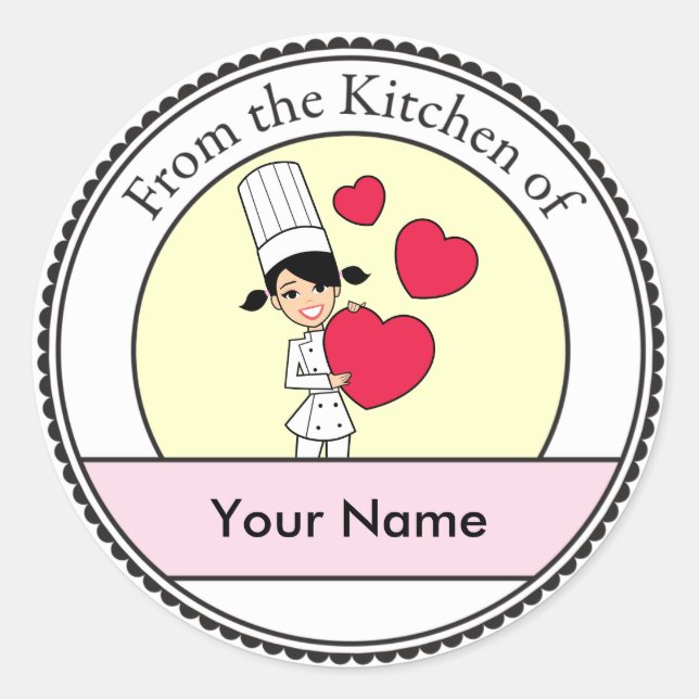 Pegatina Redonda Chica con motivo cardiaco - (Anverso)