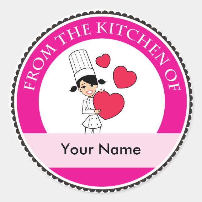 Pegatina Redonda Chica con motivo cardiaco - (Anverso)