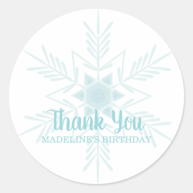 Pegatina Redonda chica CUALQUIER EDAD helada WINTER WONDERLAND favo (Anverso)