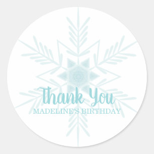 Pegatina Redonda chica CUALQUIER EDAD helada WINTER WONDERLAND favo