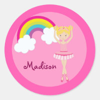 Chica de ballet rosa lindo Personalizado Ballerina