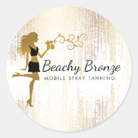 Chica De Belleza Oro Bronce Rain Patrón de rociado
