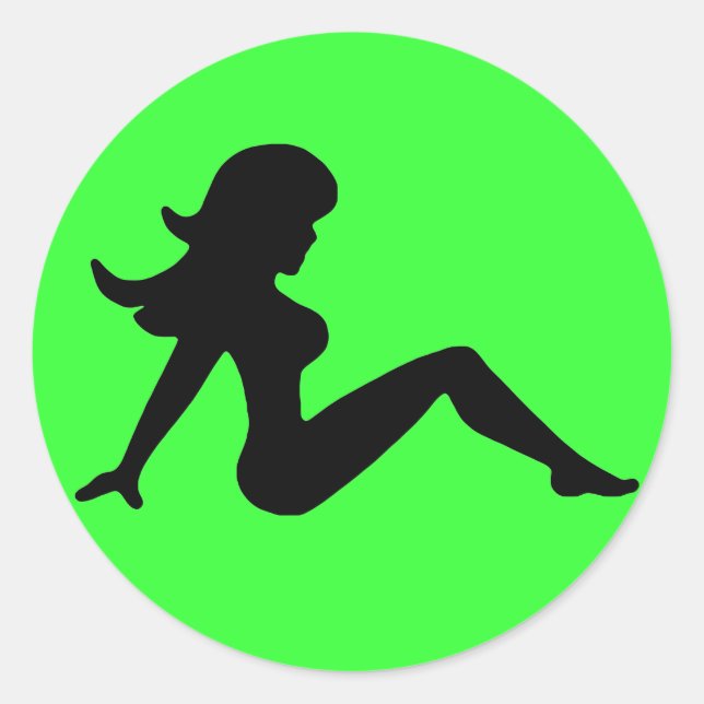 Pegatina Redonda Chica de camiones (Anverso)