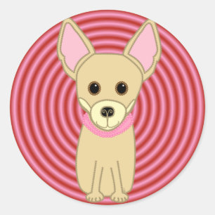 Pegatina Redonda Chica de Chihuahua