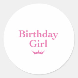 Pegatina Redonda Chica de cumpleaños