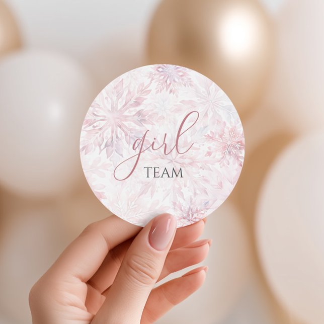 Pegatina Redonda Chica de equipo de revelación de género de copo de (Subido por el creador)