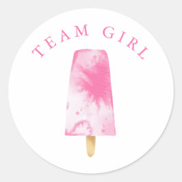 Pegatina Redonda Chica de equipo Fiesta de revelación de género