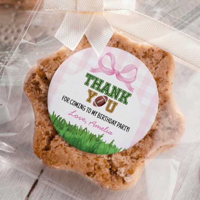 Pegatina Redonda Chica de fútbol partido de cumpleaños indio (Subido por el creador)