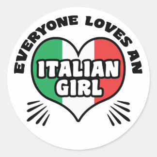 Pegatina Redonda Chica de Italia