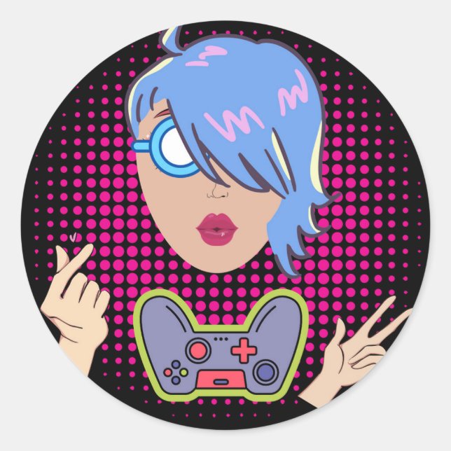 Pegatina Redonda chica de jugador (Anverso)