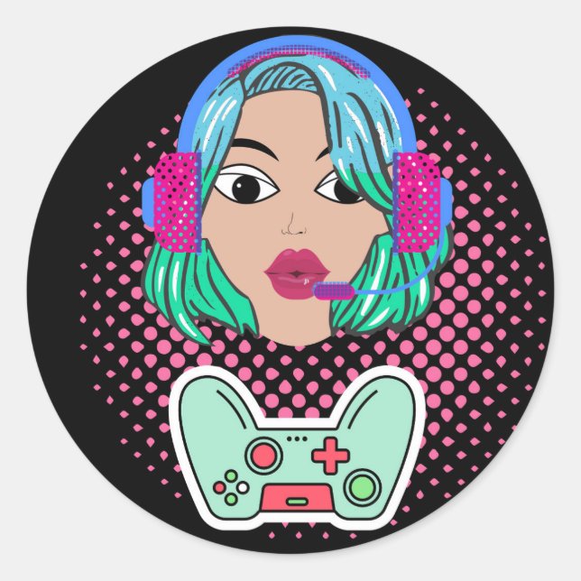 Pegatina Redonda chica de jugador (Anverso)