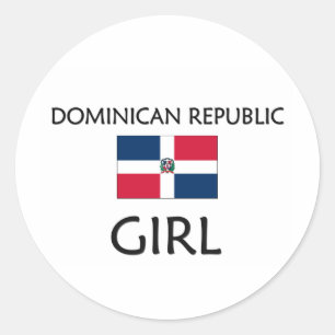 Pegatina Redonda Chica DE LA REPÚBLICA DOMINICANA