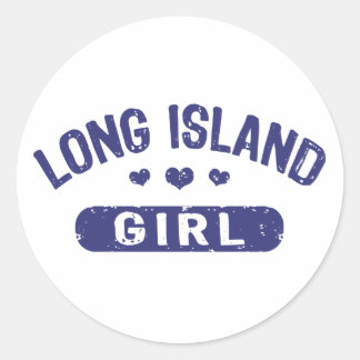 Pegatina Redonda Chica de Long Island
