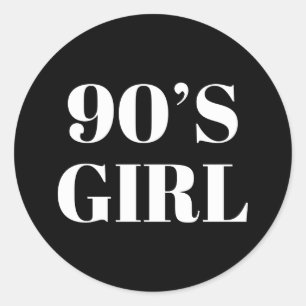 Pegatina Redonda chica de los años 90