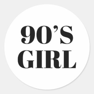 Pegatina Redonda chica de los años 90