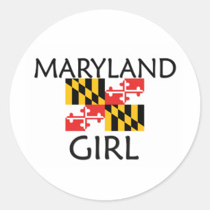 PEGATINA REDONDA CHICA DE MARYLAND