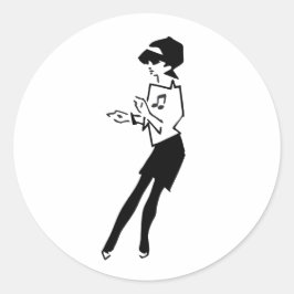 Pegatina Redonda Chica de Música Ska