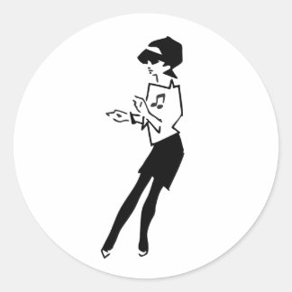 Pegatina Redonda Chica de Música Ska