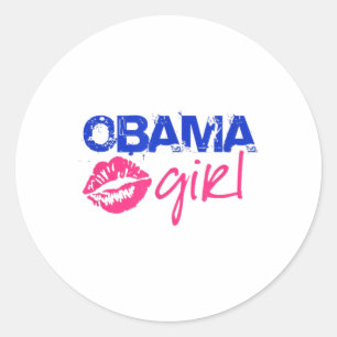 Pegatina Redonda Chica de Obama