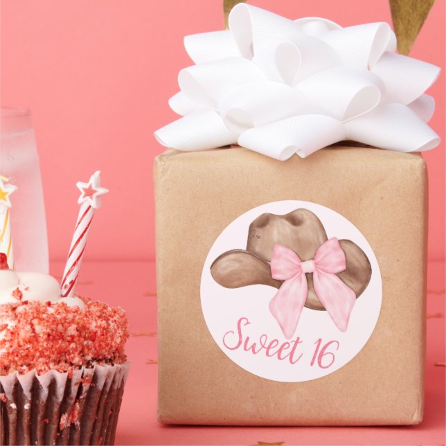 Pegatina Redonda Chica de país Cowboy boots contra Gorras