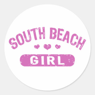 Pegatina Redonda Chica de South Beach