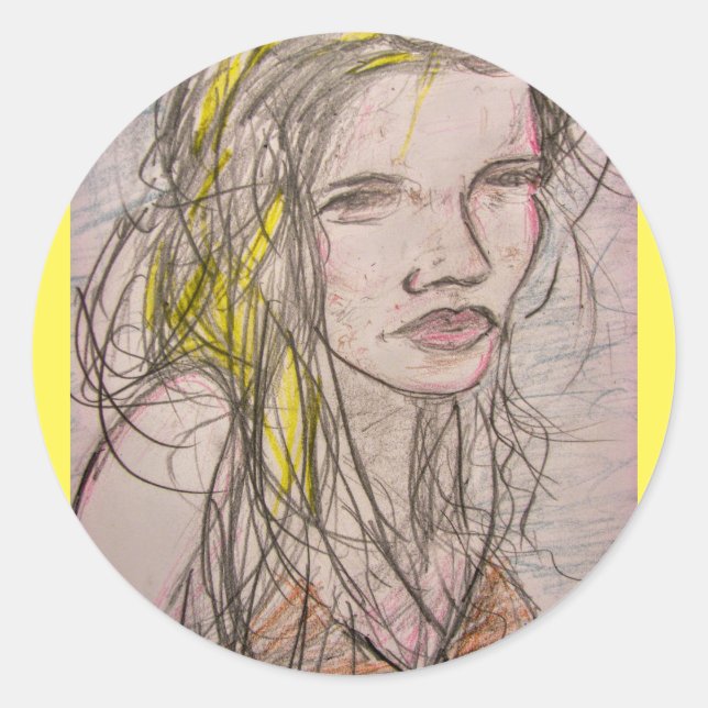 Pegatina Redonda Chica de Sunny Beach (Anverso)