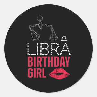 Pegatina Redonda Chica DEL CUMPLEAÑOS DE LIBRA