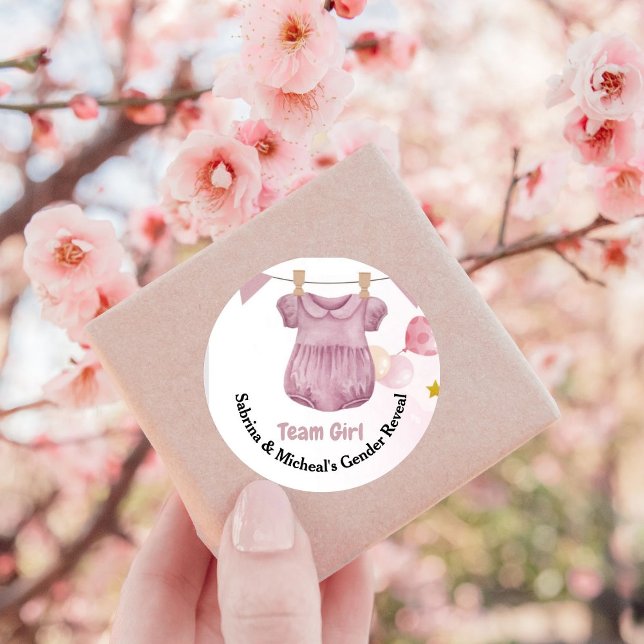 Pegatina Redonda Chica del equipo de examen de sexo de Boho Baby Cl (Subido por el creador)