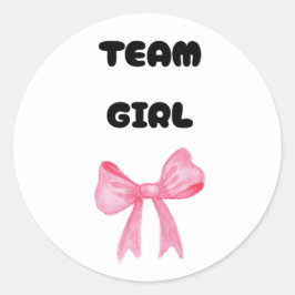 Pegatina Redonda Chica del equipo Vote género revelar fiesta
