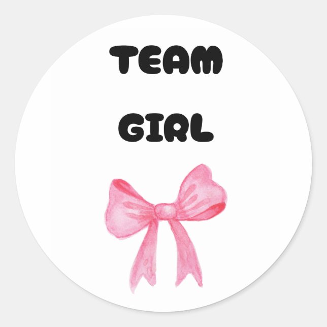 Pegatina Redonda Chica del equipo Vote género revelar fiesta (Anverso)