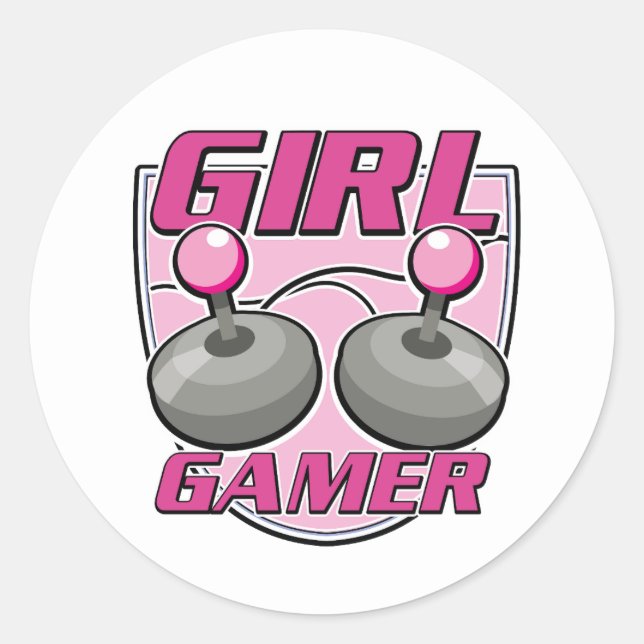 Pegatina Redonda Chica Gamer (Anverso)