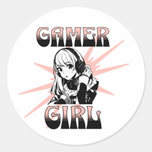 Pegatina Redonda Chica Gamer   Juegos