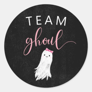 Pegatina Redonda Chica Ghost Gender Revelar Voto Fiesta