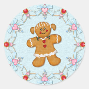 Pegatina Redonda Chica Gingerbread