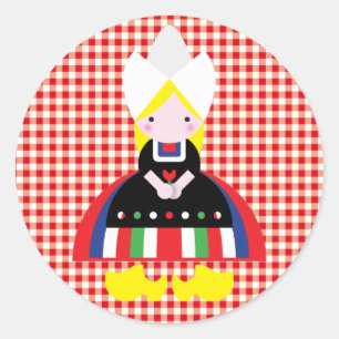 Pegatina Redonda Chica holandés