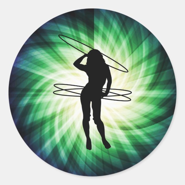 Pegatina Redonda Chica Hula Hoop; Guay (Anverso)