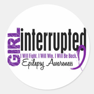 Pegatina Redonda Chica interrumpido 1 Epilepsia