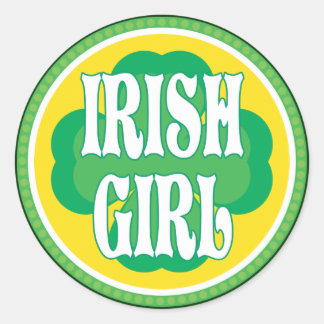 Pegatina Redonda Chica irlandés